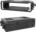 2U Rack Case Shallow 17in Depth 19in Rackmount Flight Case - Durable