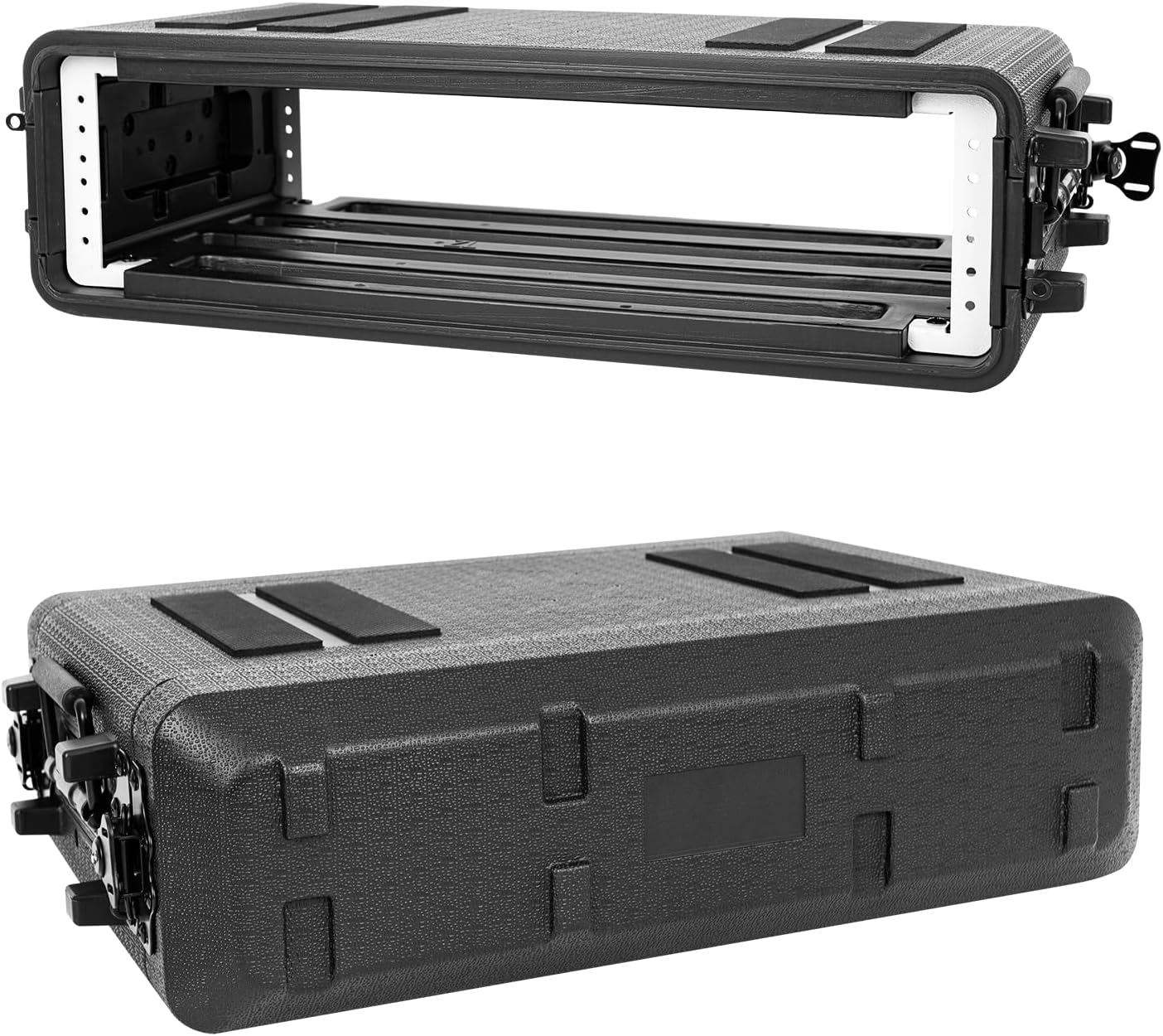 2U Rack Case Shallow 17in Depth for Safe Audio Gear Transport