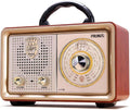 PRUNUS J-110 Portable AM FM Radio with Bluetooth - Retro Rechargeable
