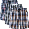 MoFiz Men's Sleepwear Shorts Pajama Bottoms 3Pack - Comfortable Cotton
