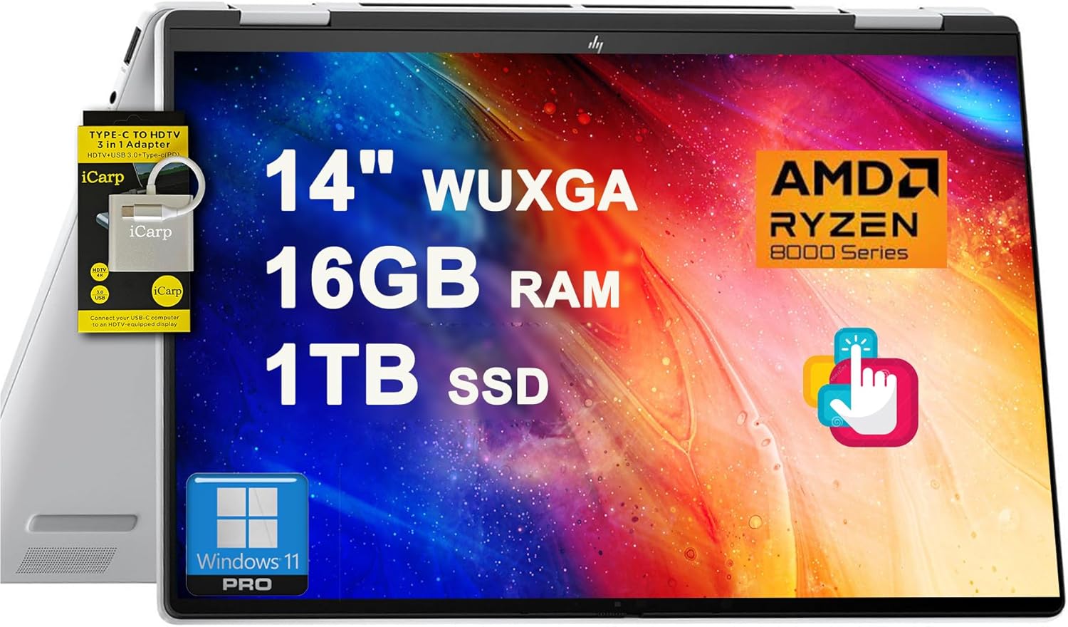 HP Envy x360 2-in-1 Laptop with Touchscreen and Ryzen 5