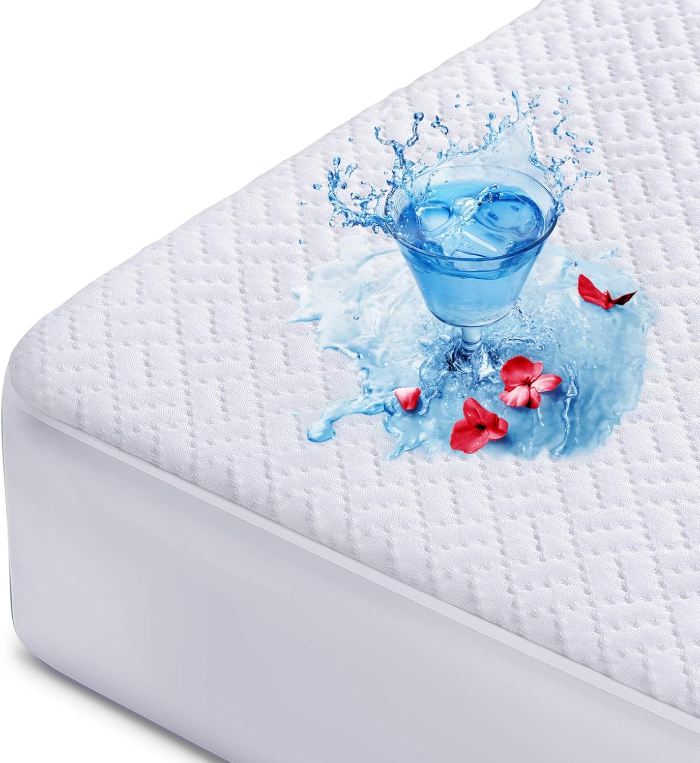Hanherry Waterproof Mattress Protector King Size for Comfort