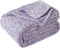 Twin Size Heather Purple Sweatshirt Blanket - Lightweight Breathable