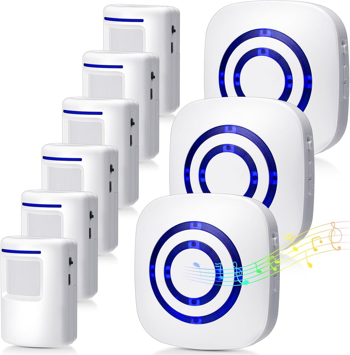 Motion Sensor Alarm Wireless Driveway Alert System with 6 Sensors