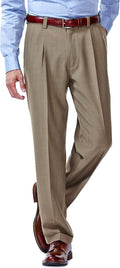 Haggar Men's E-CLO Repreve Stria Pleat Front Dress Pant (Style OK4O)