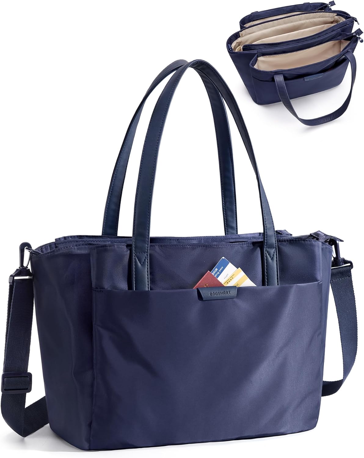 BAGSMART Tote Bag for Women - Stylish 15.6in Laptop Carrier