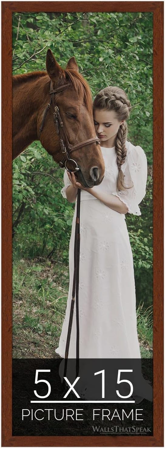Dark Walnut Rustic Pine Picture Frame for Puzzles and Photos