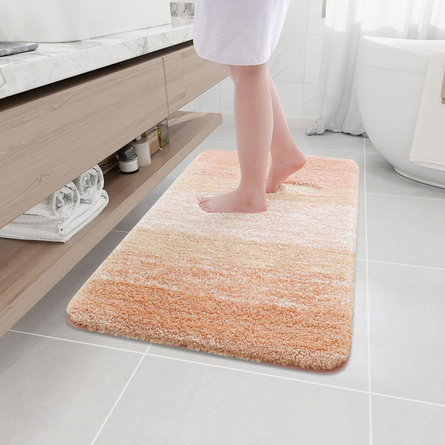 Arotive Microfiber Bathroom Rugs - Soft, Absorbent, Non-Slip