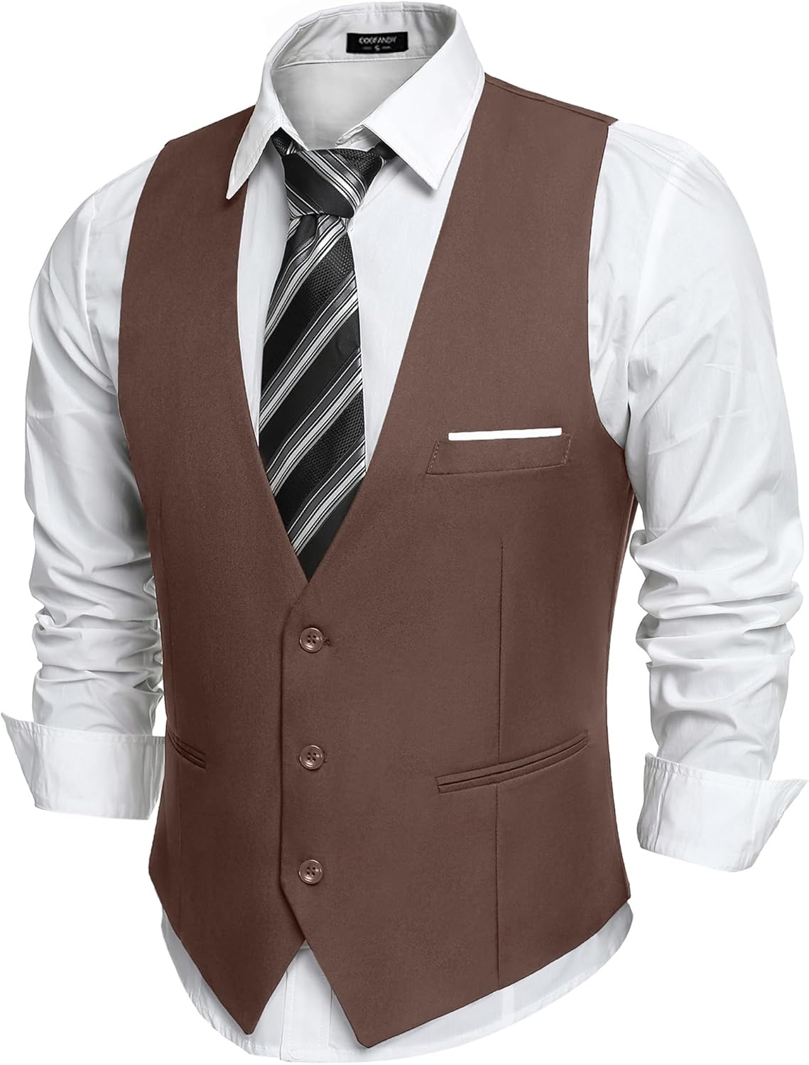 COOFANDY Men's Suit Vest Slim Fit for Formal and Casual Wear