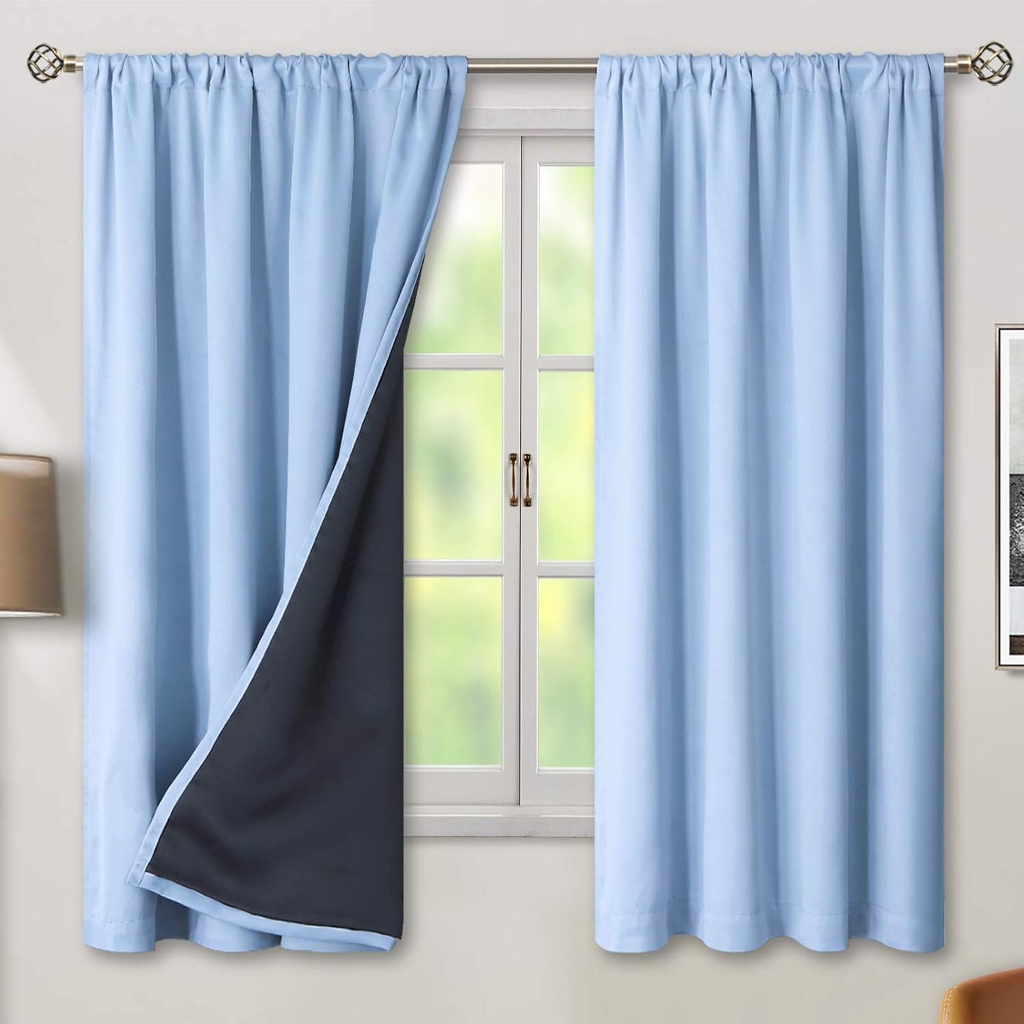 BGment Thermal Insulated Blackout Curtains for Bedroom Privacy