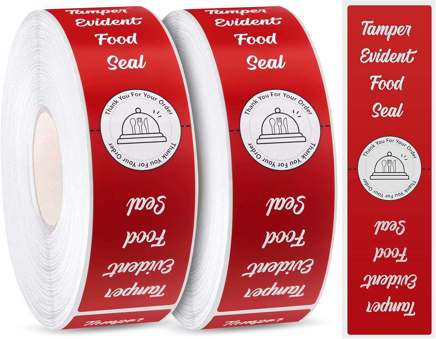 1000 Pieces Tamper Evident Stickers for Food Delivery Safety