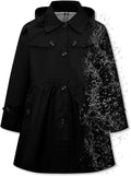 Betusline Girl's Lightweight Waterproof Hooded Trench Coat - Cute Rain