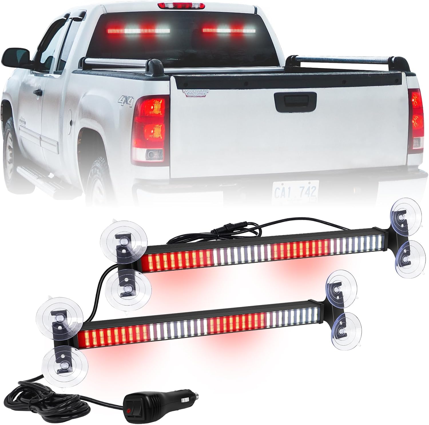 XRIDONSEN 2 in 1 Traffic Advisor Light Bar for Emergency Vehicles