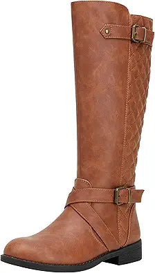Jeossy Women's 50 Knee High Riding Boots with Metal Buckle Style