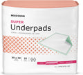 McKesson Super Underpads 30 in x 30 in (Pack of 100) - Highly