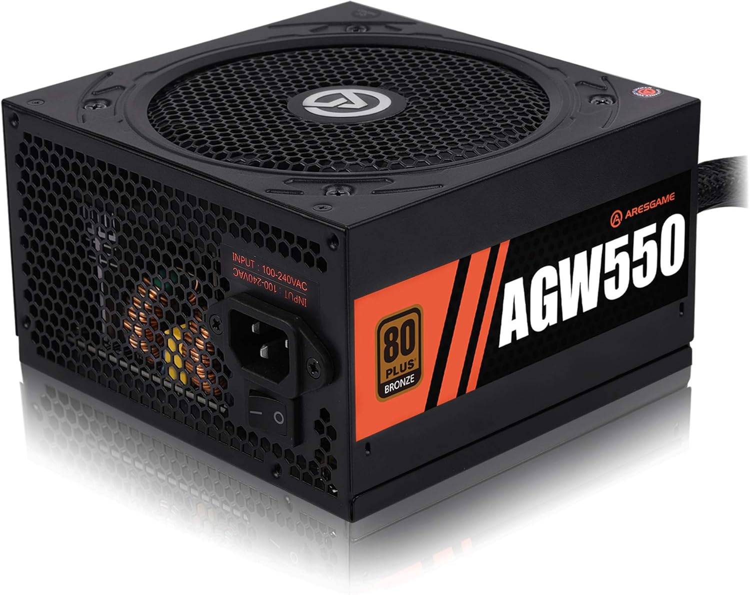 550W Power Supply with 80 PLUS Bronze Certification for Gaming
