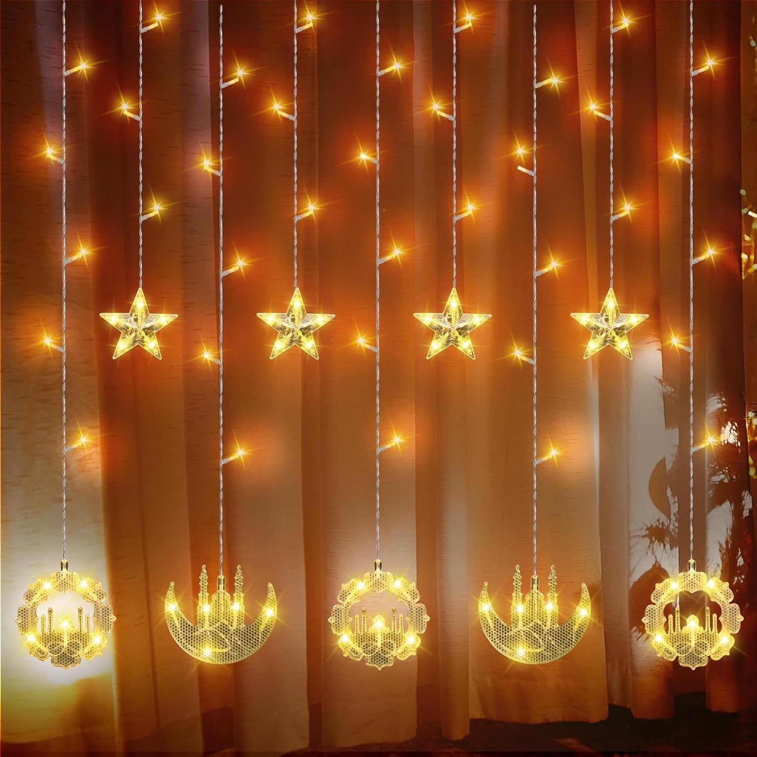 Eid Mubarak Fairy Lights Duo - Festive Home Decor