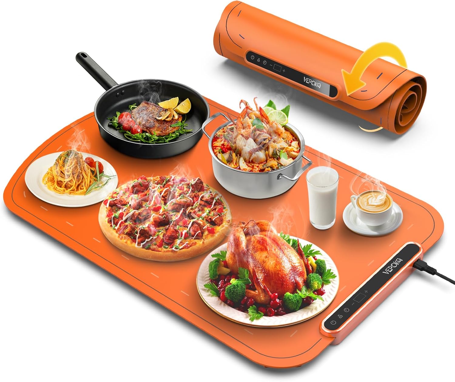 Food Warming Mat for Buffet - VEPOKA Silicone Heating Mat