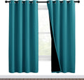 Peacock Teal Blackout Curtain Panels 72in Drop - 2 Pack, Full Light