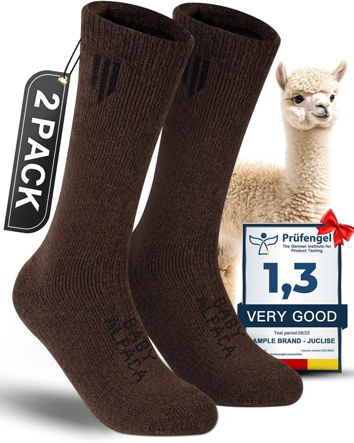 Alpaca Wool Boot Socks for Men and Women - Heavyweight Thermal