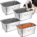 Stainless Steel Dog Bowls for Large Dogs - 4 Pack High Capacity
