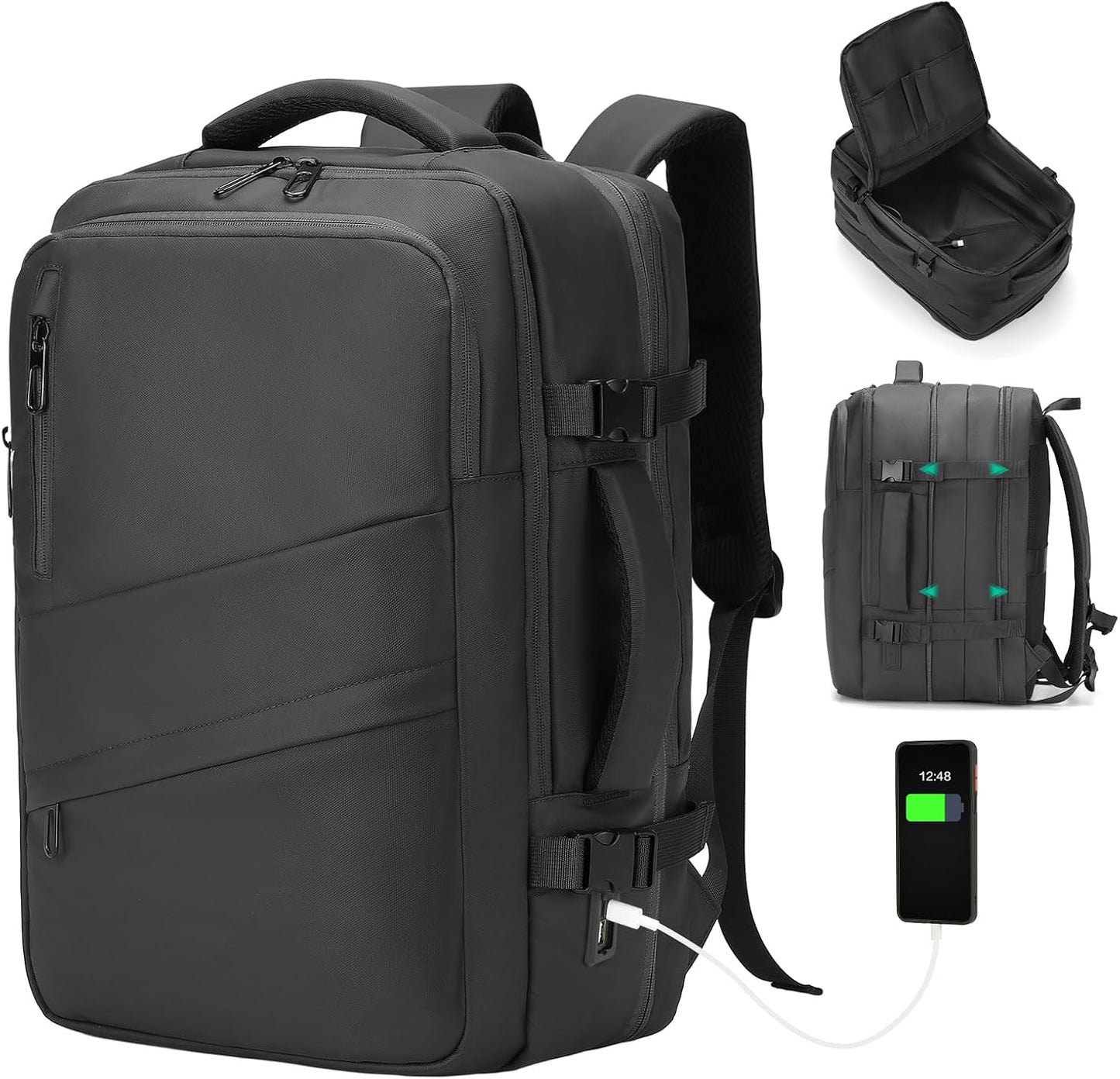 Travel Carry on Backpack with Expandable Design and USB Port
