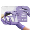 Lilac Nitrile Disposable Gloves - 200 Count - 3 Mil Protection