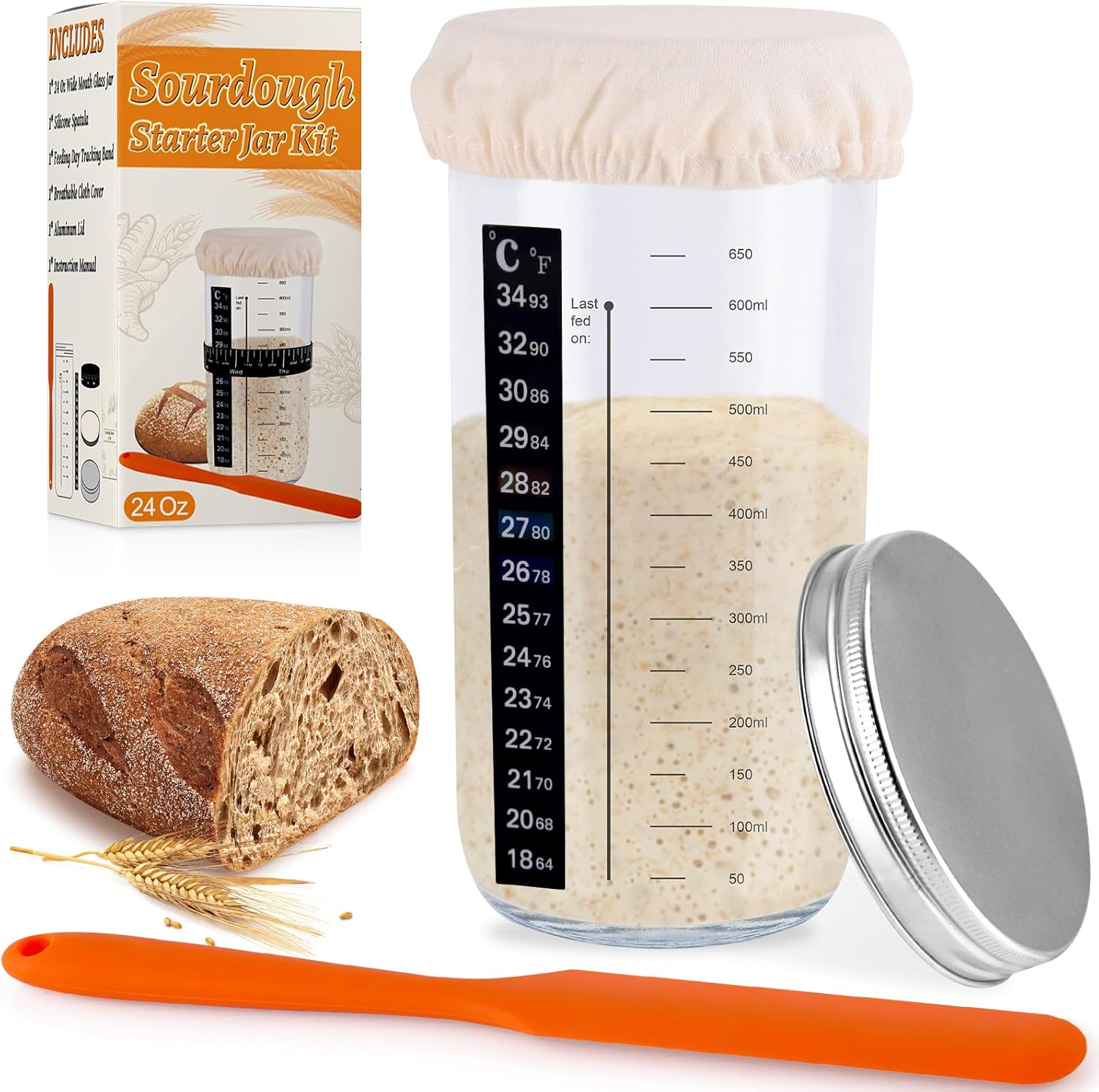 NEOBELLA Sourdough Starter Kit, Bake Perfect Bread