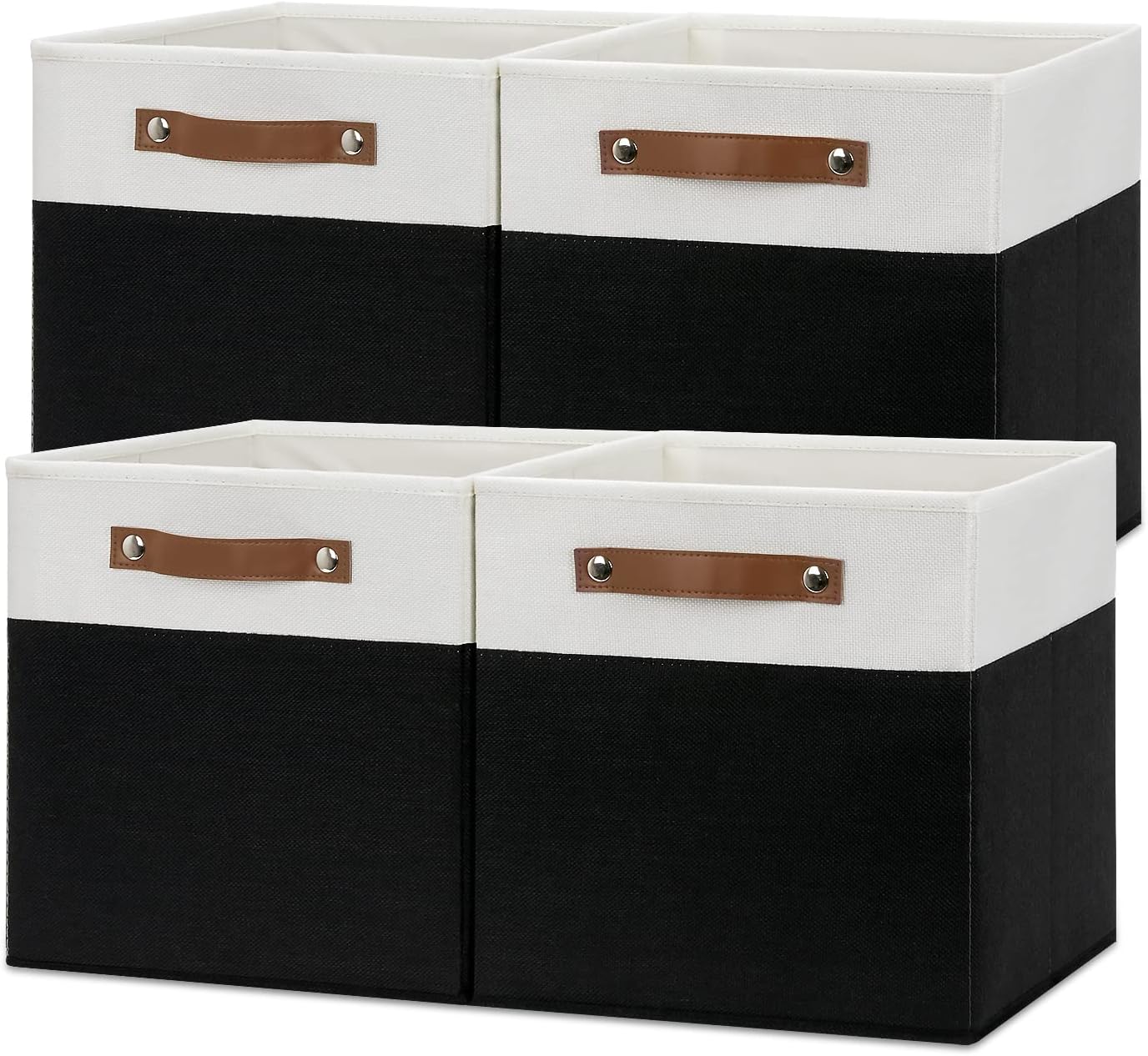 Temary Foldable Storage Cubes Set of 4 for Home and Office