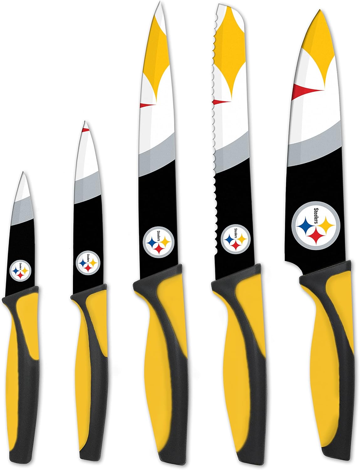 NFL Pittsburgh Steelers 5-Piece Kitchen Knife Set for Fans