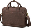 Leather Briefcases for Men 15.6 Inch Laptop Briefcase - Retro
