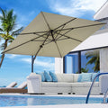 COSIEST 10ftx10ft Patio Cantilever Umbrella - 360 Rotation Shade