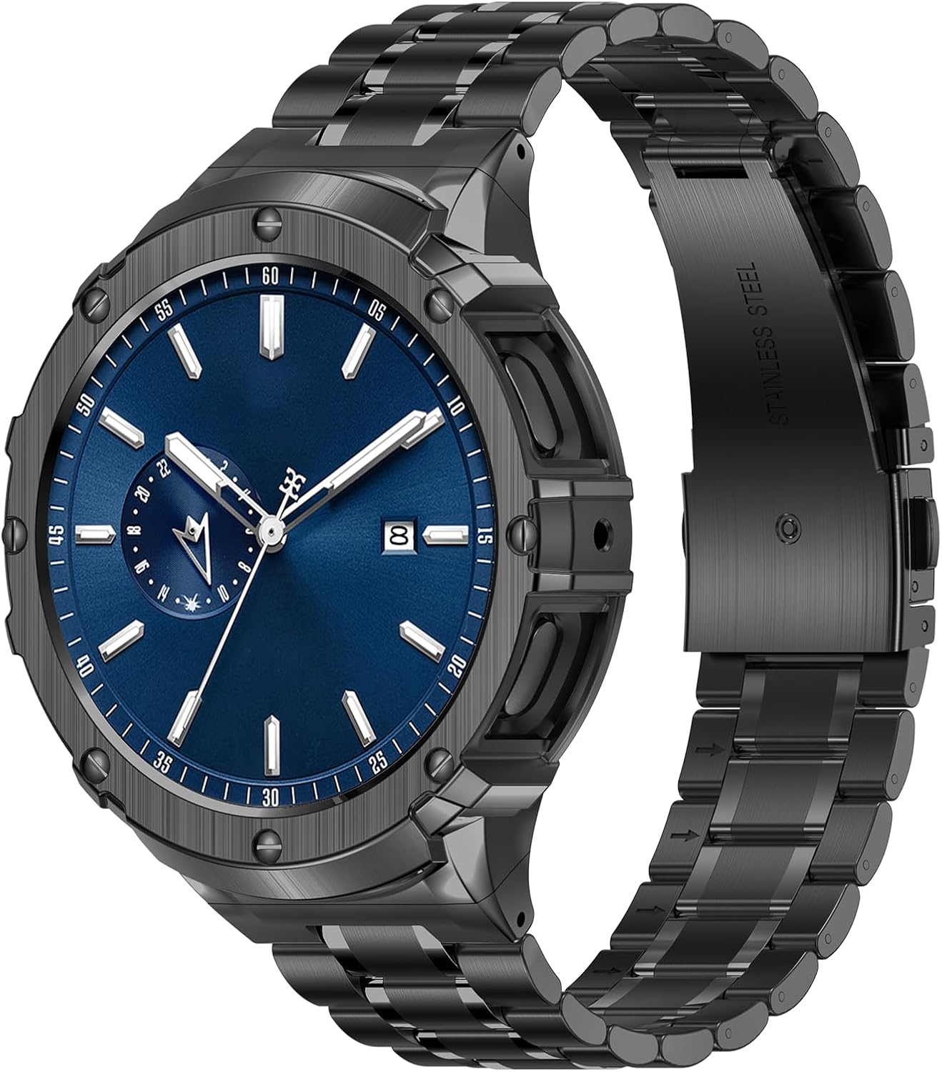 Stainless Steel Band with Case for Samsung Galaxy Watch 5 Pro