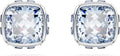 Swarovski Crystal Chroma Heart Stud Earrings - March Birthstone