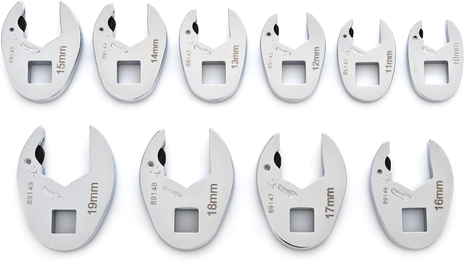 GEARWRENCH 10 Pc. Ratcheting Crowfoot Wrench Set for Mechanics