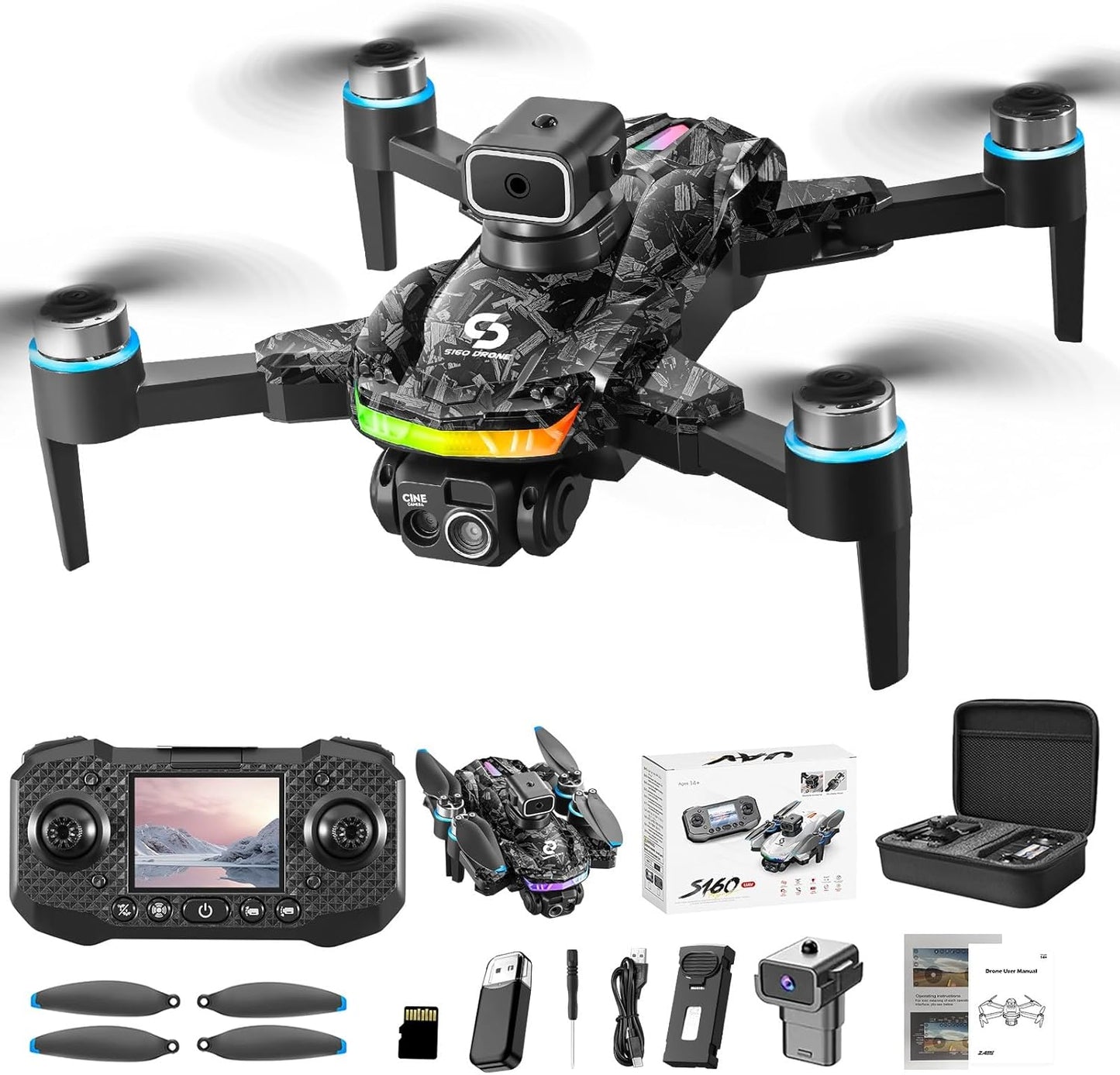 CENGNIAN 1080P Drone with Brushless Motor & 8GB Storage - Ultimate Control