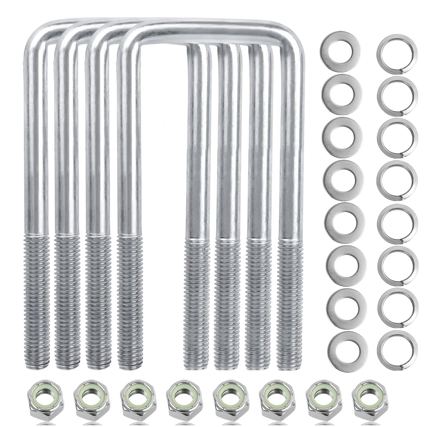 304 Stainless Steel Square U Bolts for Boat Trailers and More