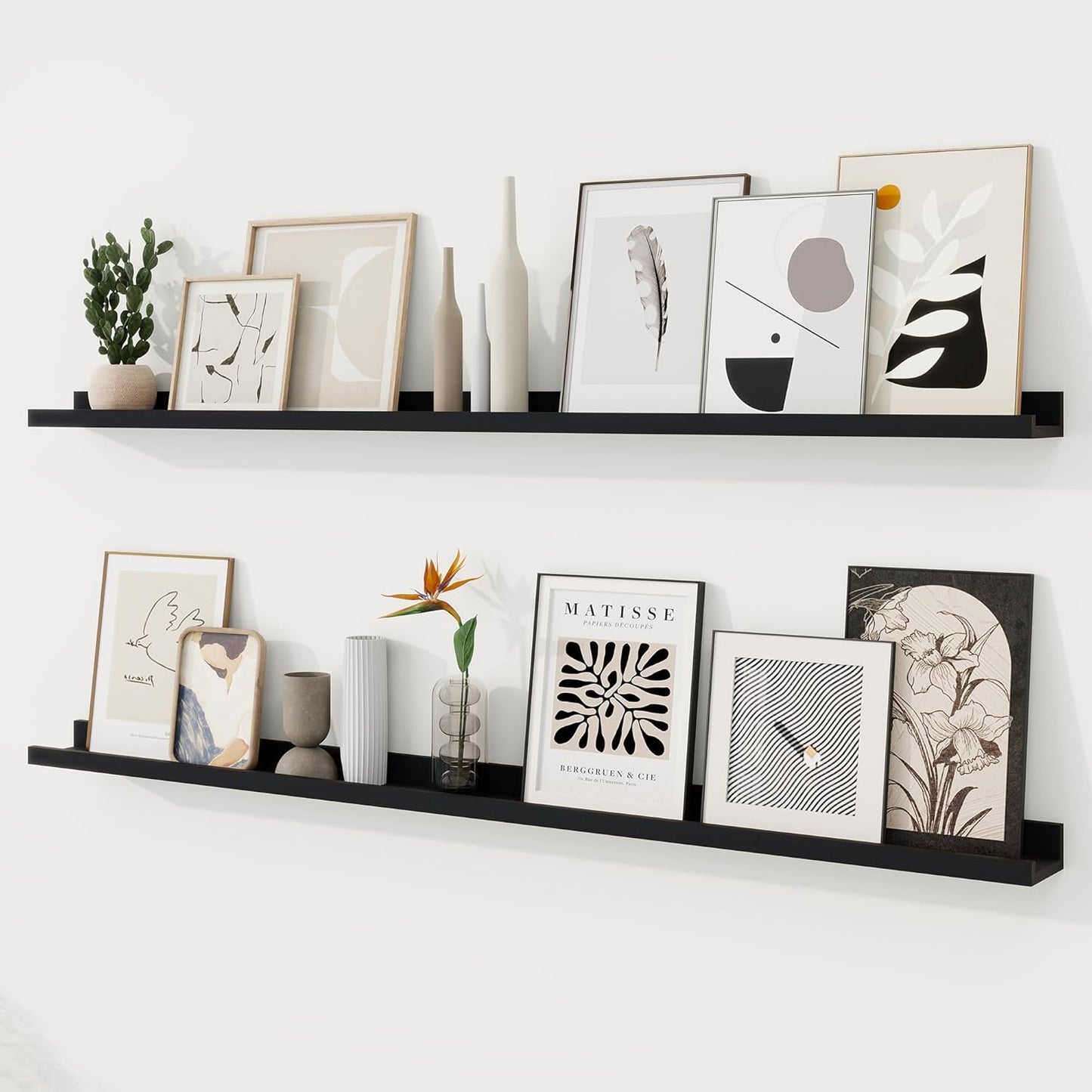 RICHFOCUS Picture Ledge Shelf Set of 2 for Stylish Wall Decor