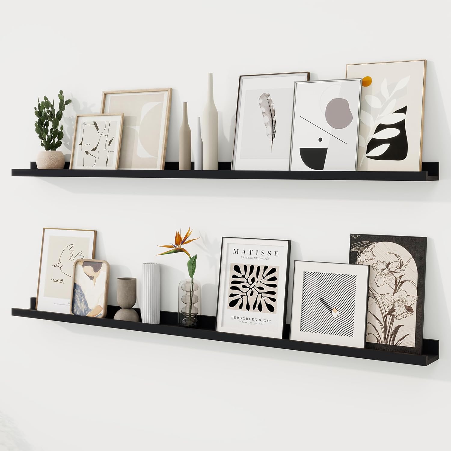 RICHFOCUS Picture Ledge Shelf Set of 2 for Stylish Wall Decor