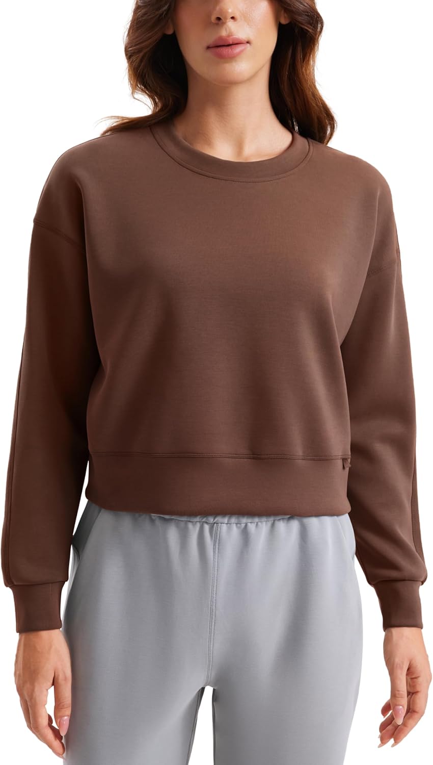 CRZ YOGA Womens SoftAura Crewneck Sweatshirt for Casual Wear