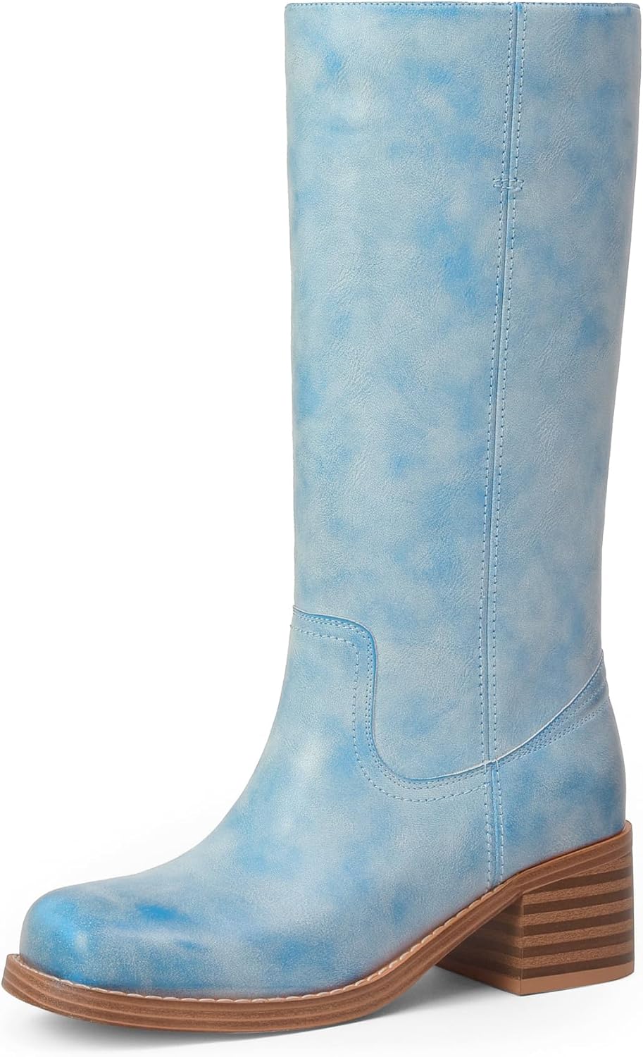 Mid Calf Boots for Women with Chunky Block Heel and Style