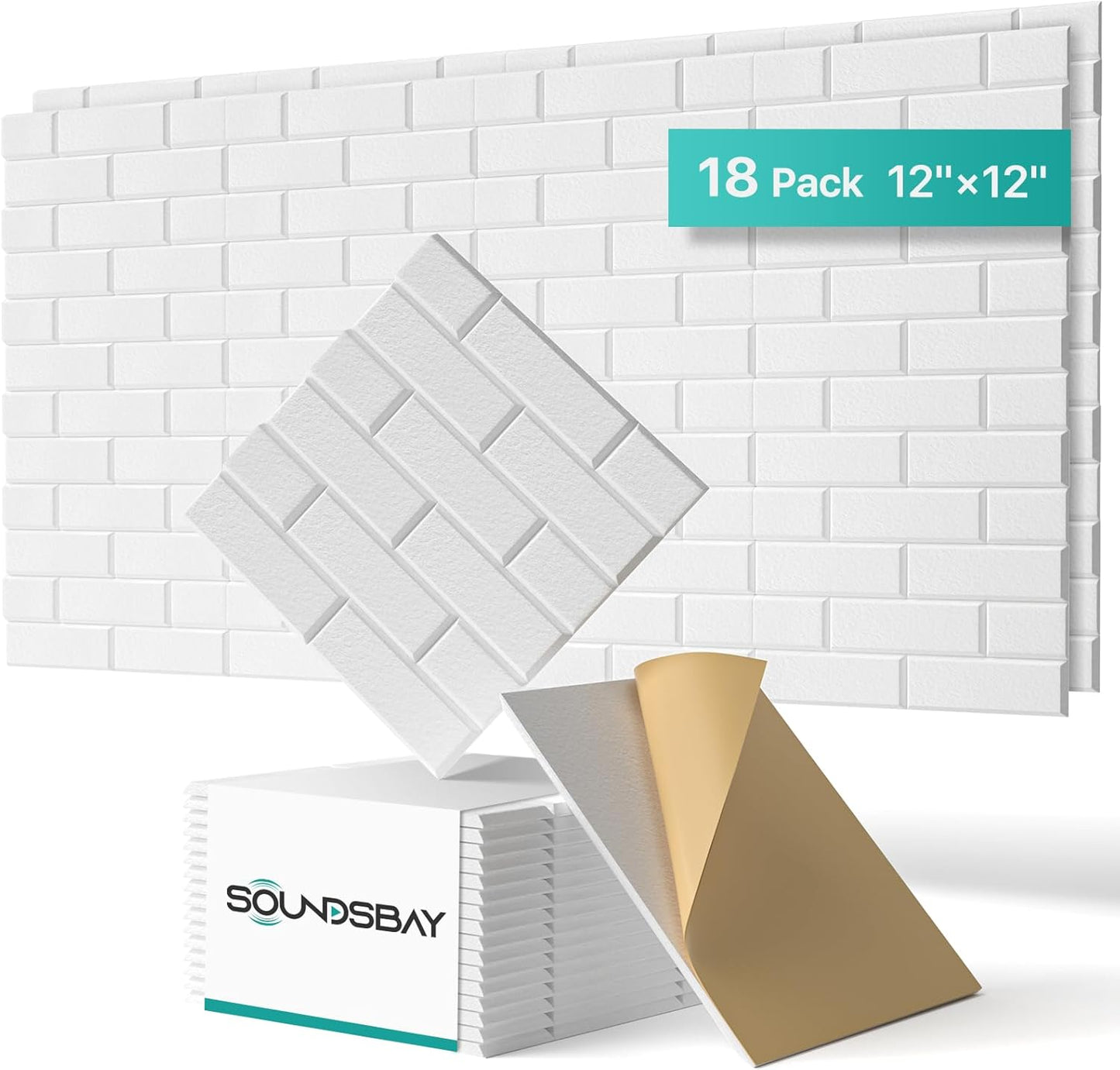 Soundsbay Acoustic Panels 18 Pack for Soundproofing Walls