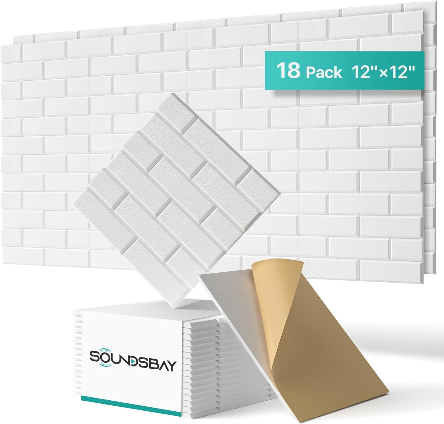 Soundsbay Acoustic Panels 18 Pack for Soundproofing Walls