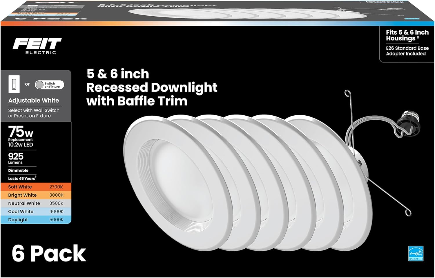 Feit Electric LED Downlight Retrofit Kit for Dimmable Lighting