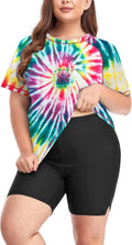 Inno Women's Plus Size 2 Piece Rash Guard Swimsuit - Modest UPF 50