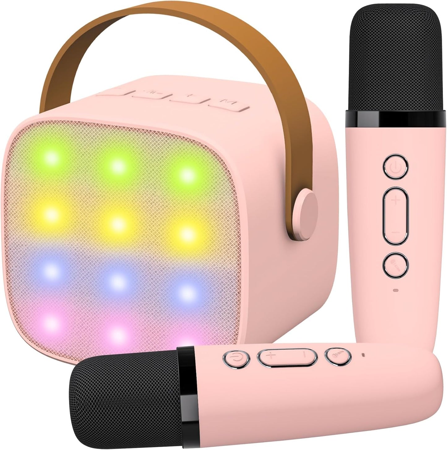 UMEIJA Kids Karaoke Machine: Dual Mics, LED Lights
