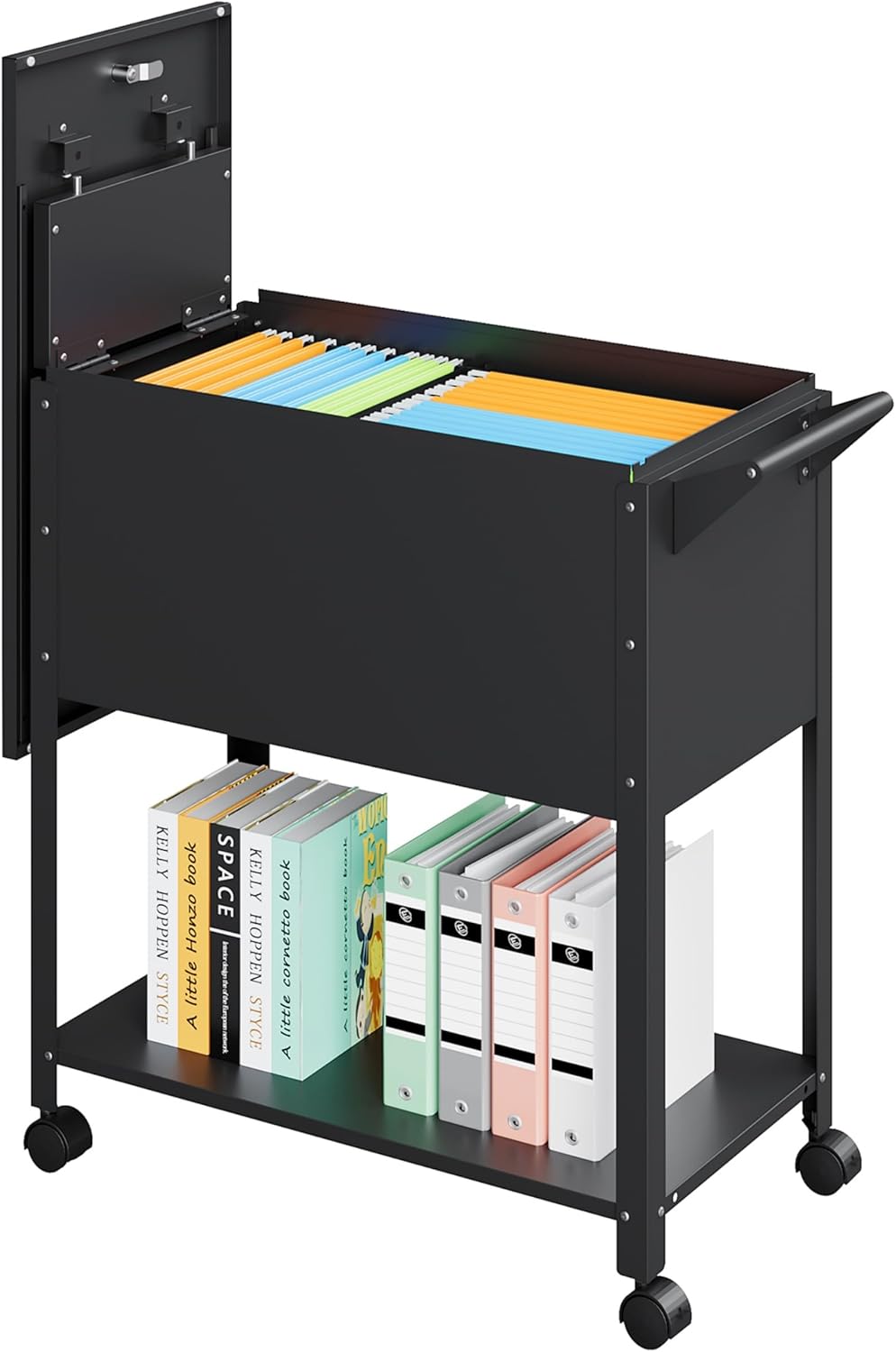 Rolling File Cart with Wheels for Home Office Organization
