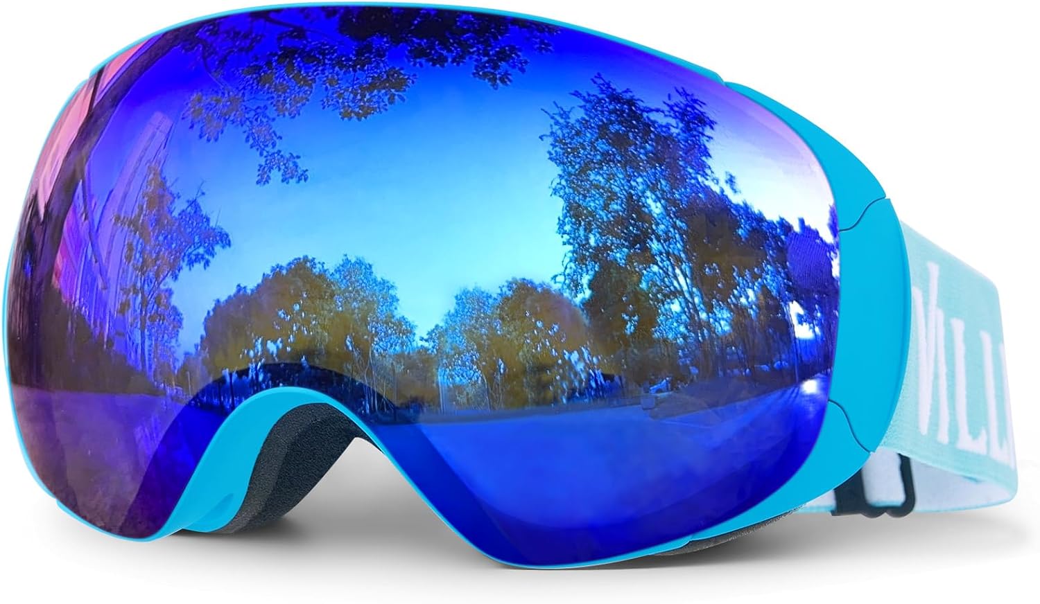VILLNO Frameless OTG Ski Goggles - Wide View Anti-Fog Lens