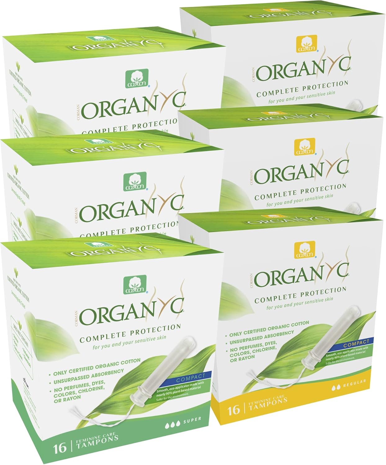 Organyc 100% Certified Organic Cotton Tampons for Comfort