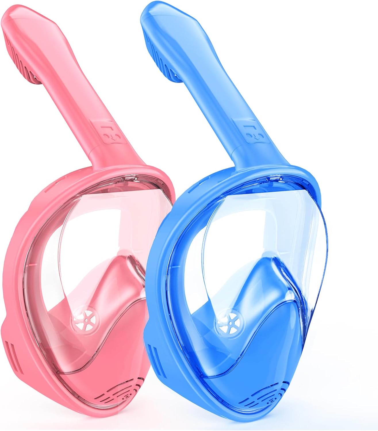 Kids Full Face Snorkel Mask - 180 Panoramic View, Anti-Fog, Anti-Leak
